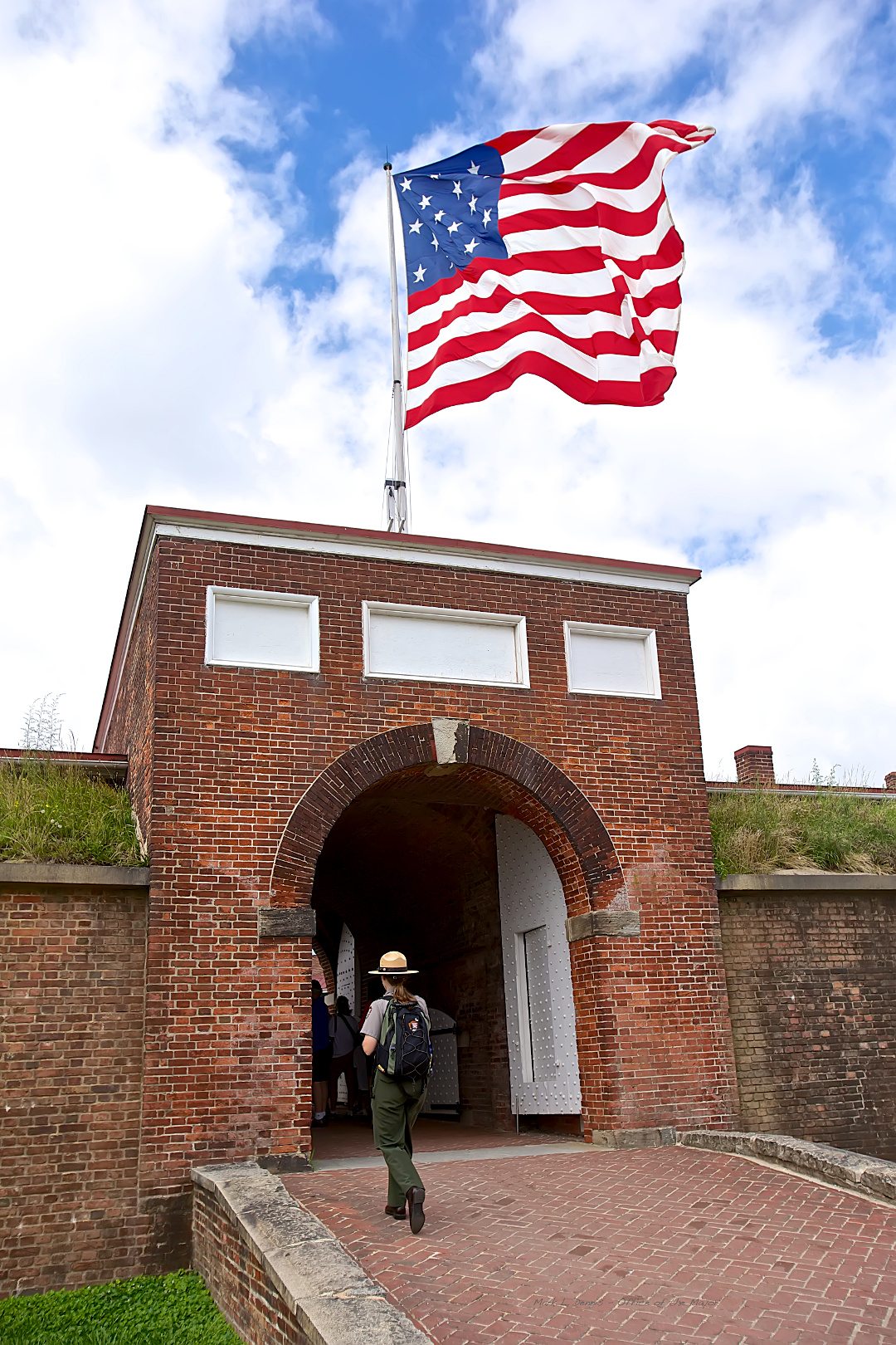 The Star-Spangled Banner flies over Fort McHenry